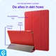 Apple iPad 9.7 2017 / 2018 / Air (2) Hoes Tri-Fold Book Case Rood afbeelding 2