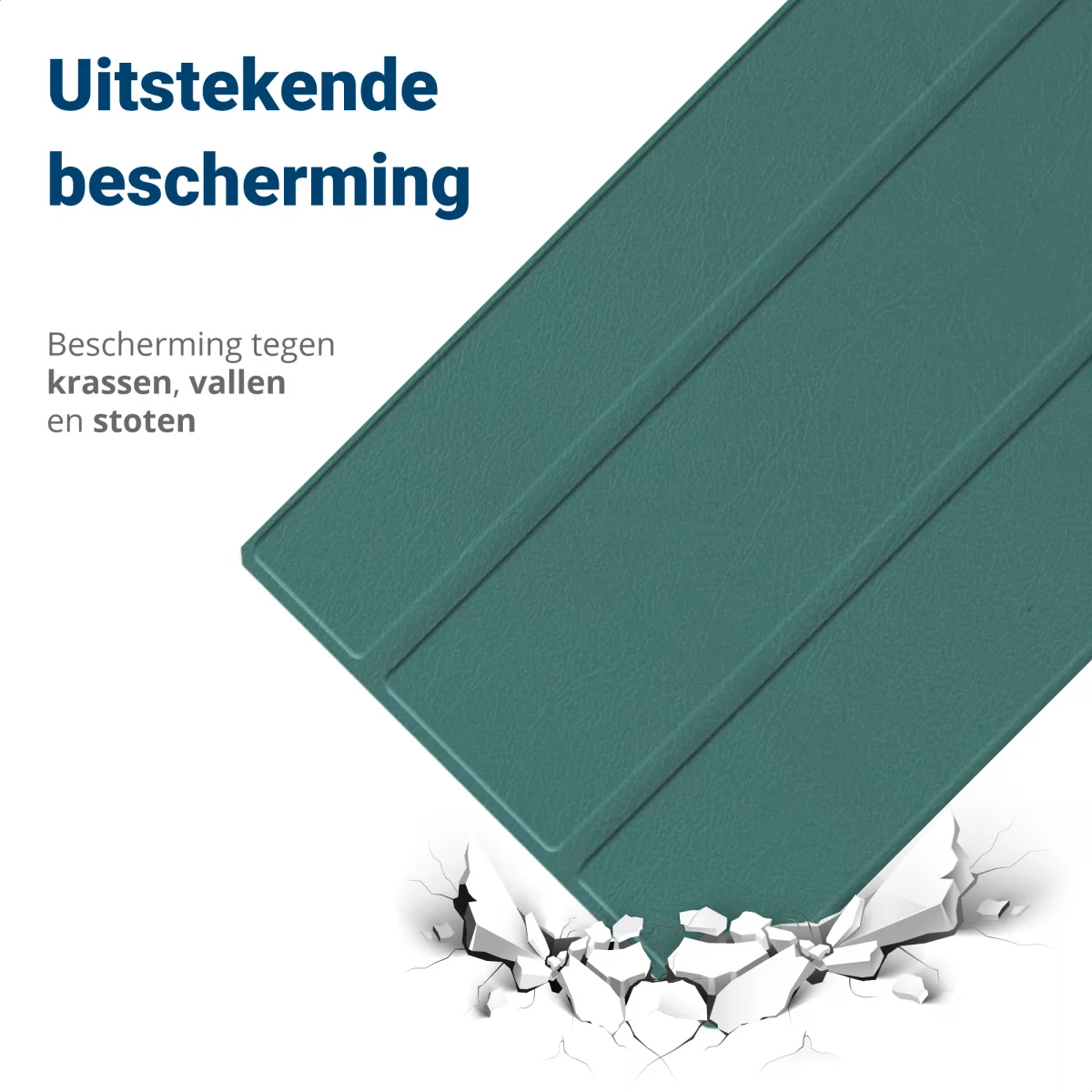 Apple iPad 10.2 (2021/2020/2019) Hoes Tri-Fold Book Case Groen afbeelding 2