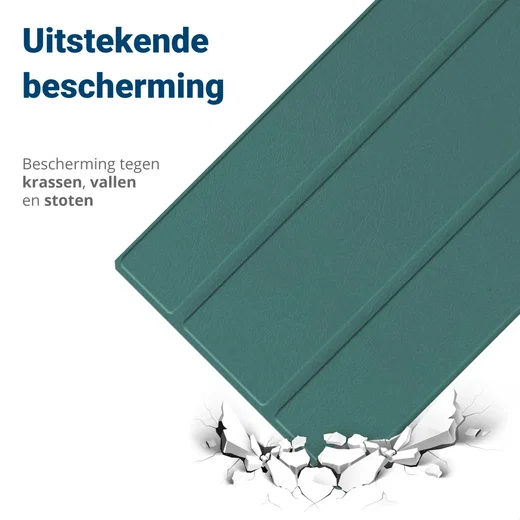 Apple iPad 10.2 (2021/2020/2019) Hoes Tri-Fold Book Case Groen afbeelding 2