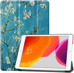 Apple iPad 10.2 (2021/2020/2019) Hoes Tri-Fold Book Case Blossom afbeelding