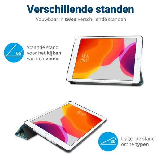 Apple iPad 10.2 (2021/2020/2019) Hoes Tri-Fold Book Case Blossom afbeelding 8