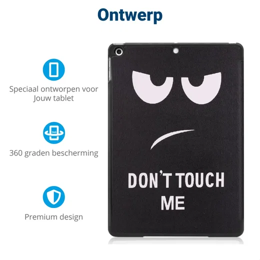 Apple iPad 10.2 (2021/2020/2019) Hoes Tri-Fold Book Case Touch afbeelding 3