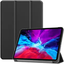 iPad Pro 12.9 Hoes Tri-Fold Book Case met Standaard Zwart afbeelding