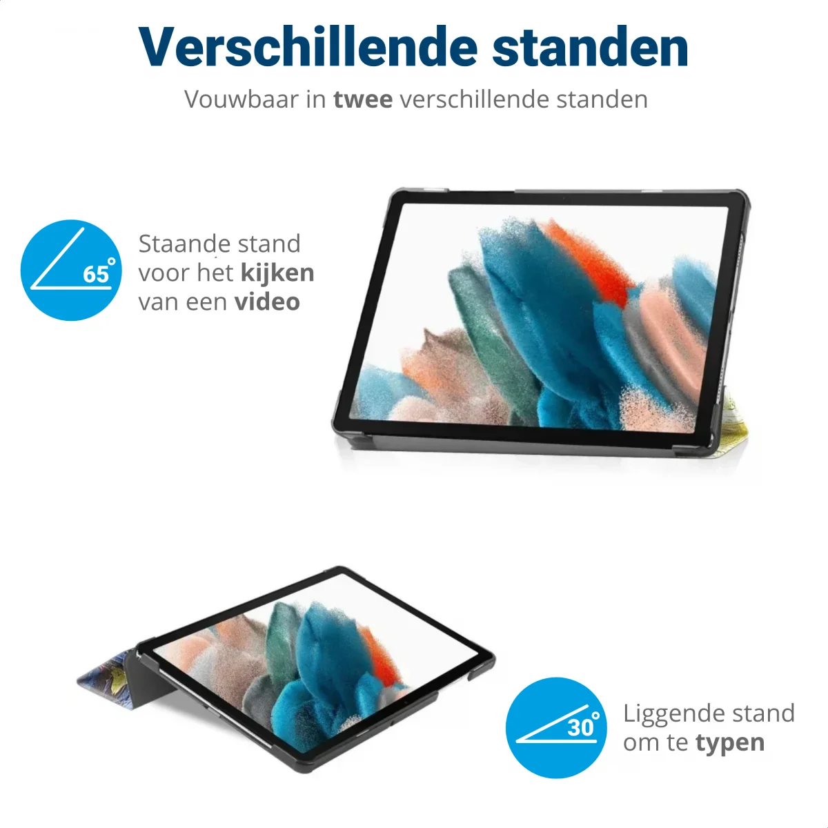 iPad Pro 12.9 Hoes Tri-Fold Book Case met Standaard Sterren Nacht afbeelding 6