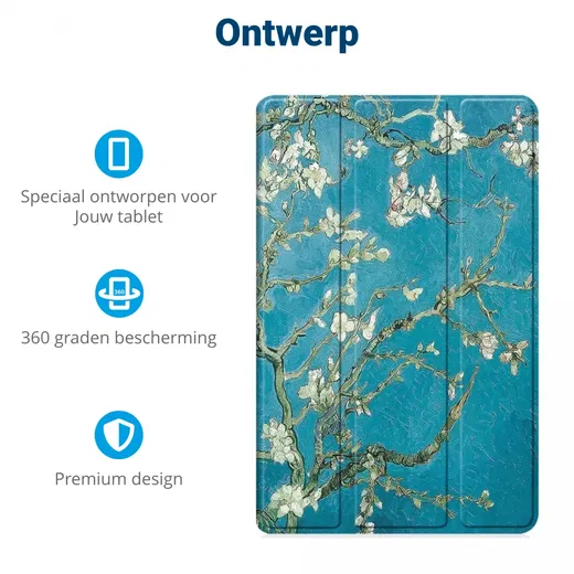 iPad Pro 12.9 Hoes Tri-Fold Book Case met Standaard Blossom afbeelding 3