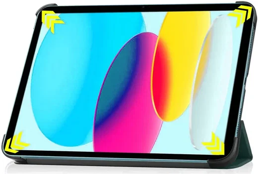Apple iPad 11 (2025) / 10.9 (2022) Hoes Tri-Fold Book Case Groen afbeelding 11