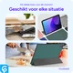 Apple iPad 11 (2025) / 10.9 (2022) Hoes Tri-Fold Book Case Groen afbeelding 6