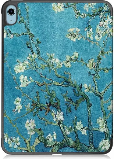 Apple iPad 11 (2025) / 10.9 (2022) Hoes Tri-Fold Book Case Blossom Print afbeelding 11