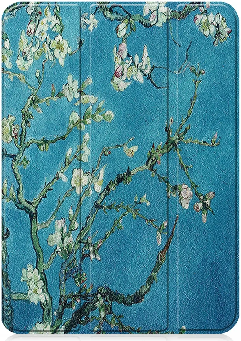 Apple iPad 11 (2025) / 10.9 (2022) Hoes Tri-Fold Book Case Blossom Print afbeelding 12