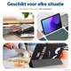 Apple iPad 11 (2025) / 10.9 (2022) Hoes Tri-Fold Book Case Touch Print afbeelding 10