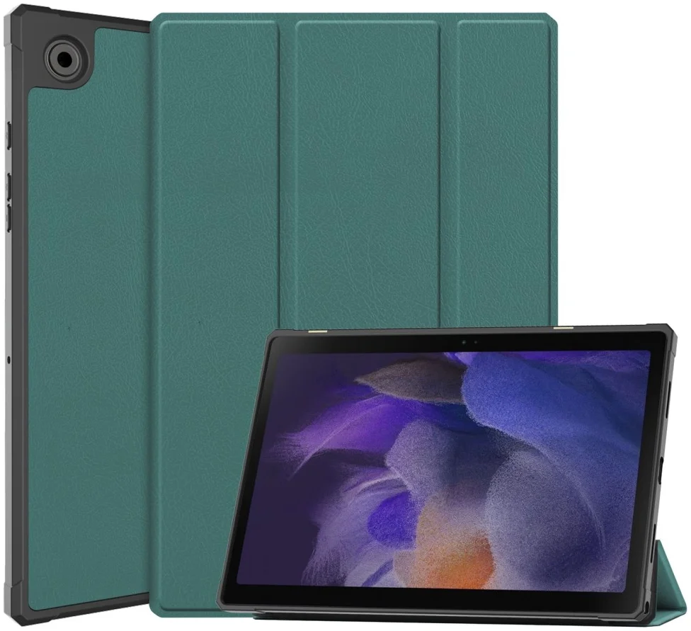 Samsung Galaxy Tab A8 Hoes Tri-Fold Book Case Groen afbeelding 1