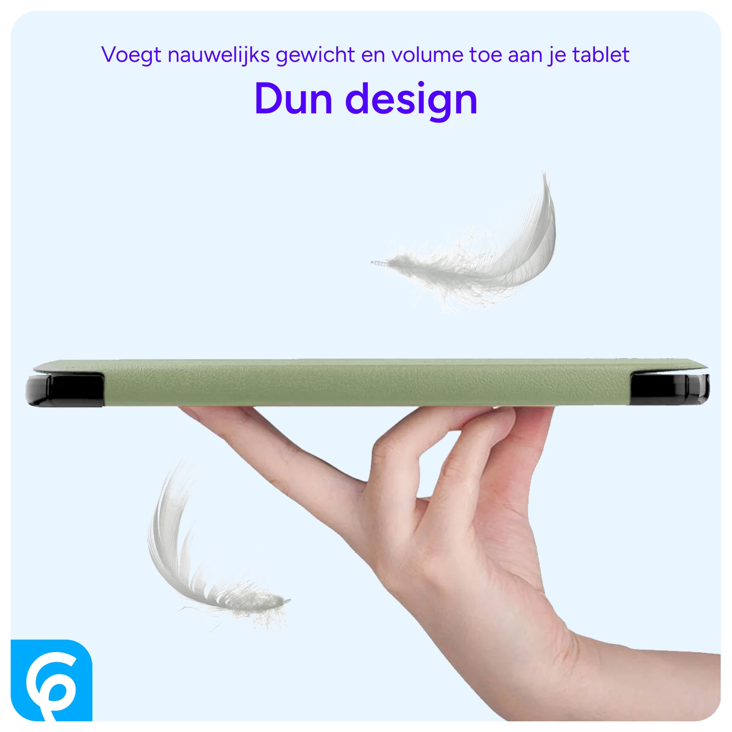 Samsung Galaxy Tab A8 Hoes Tri-Fold Book Case Groen afbeelding 9