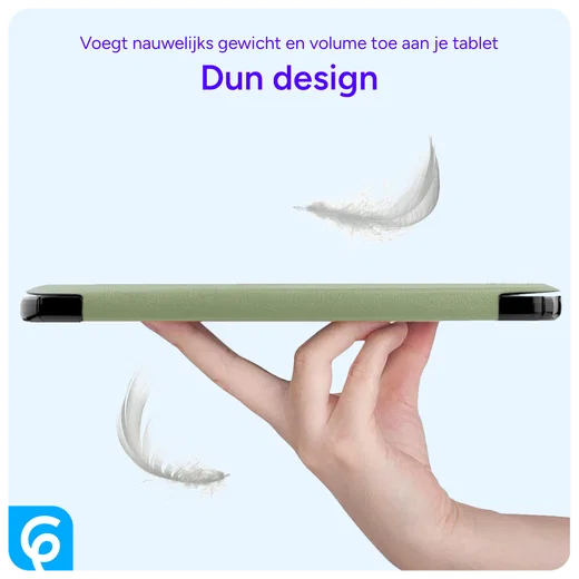 Samsung Galaxy Tab A8 Hoes Tri-Fold Book Case Groen afbeelding 9