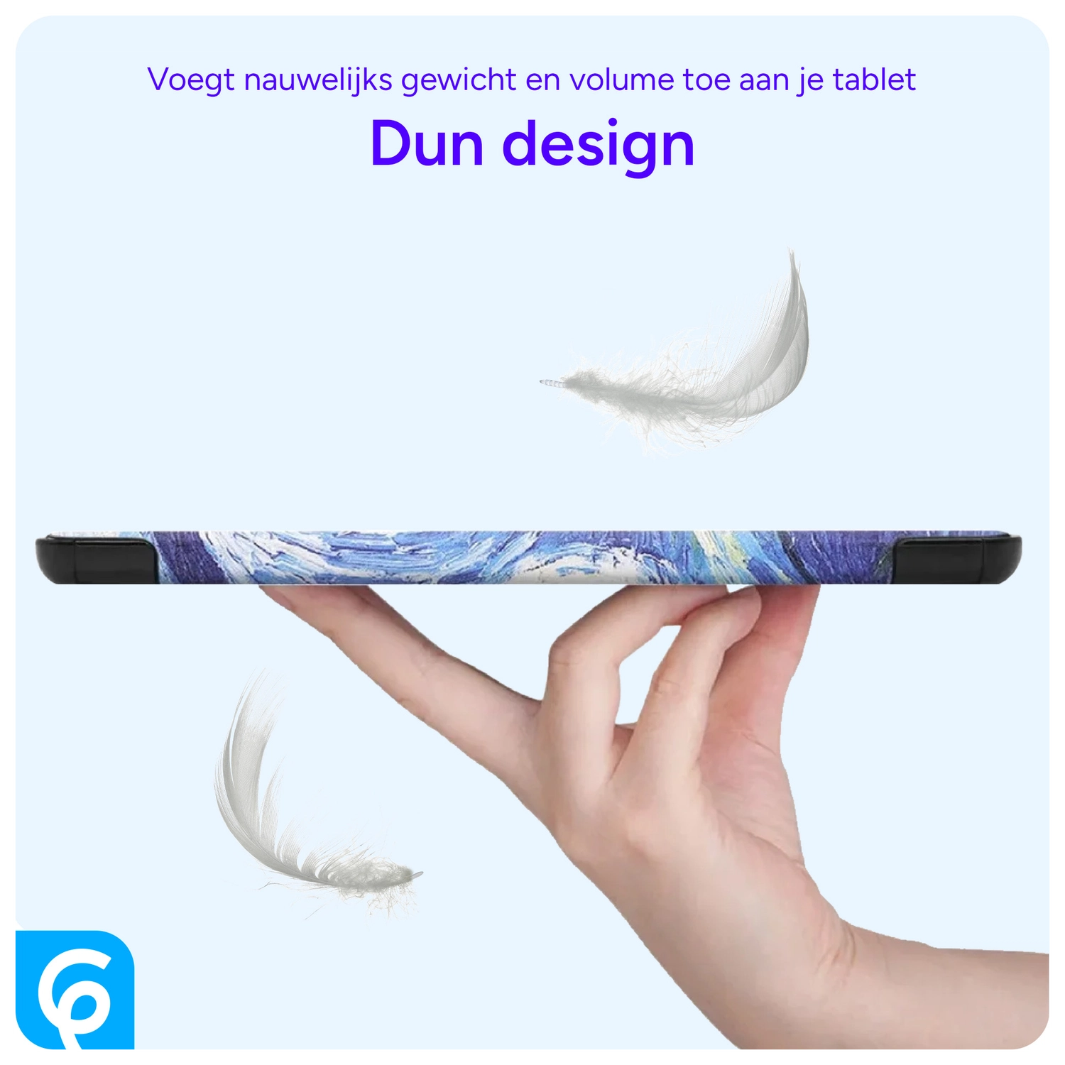 Samsung Galaxy Tab A8 Hoes Tri-Fold Book Case Sterrennacht afbeelding 7