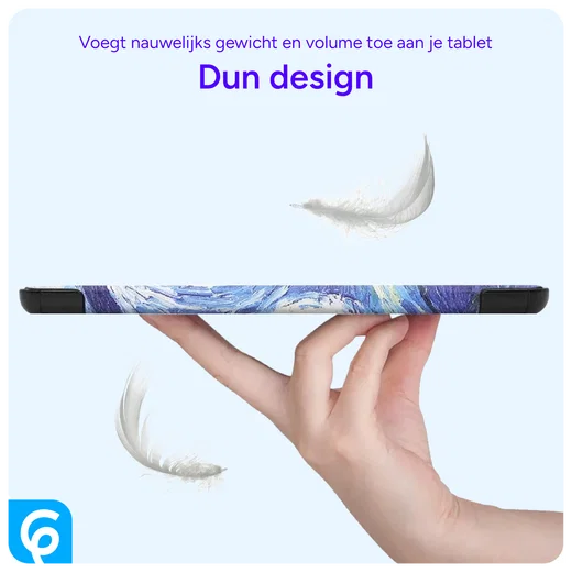 Samsung Galaxy Tab A8 Hoes Tri-Fold Book Case Sterrennacht afbeelding 7