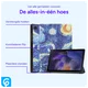 Samsung Galaxy Tab A8 Hoes Tri-Fold Book Case Sterrennacht afbeelding 3