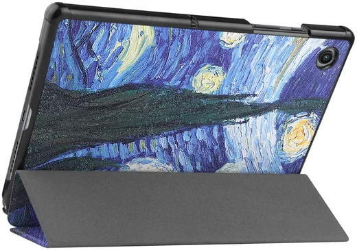 Samsung Galaxy Tab A8 Hoes Tri-Fold Book Case Sterrennacht afbeelding 9