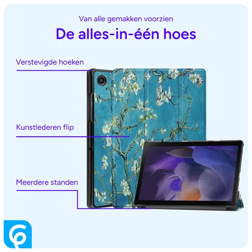 Samsung Galaxy Tab A8 Hoes Tri-Fold Book Case Blossom afbeelding 8