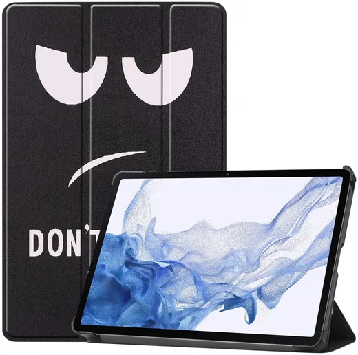 Samsung Galaxy Tab S9 Hoes Tri-Fold Book Case met Standaard Touch Print afbeelding 1