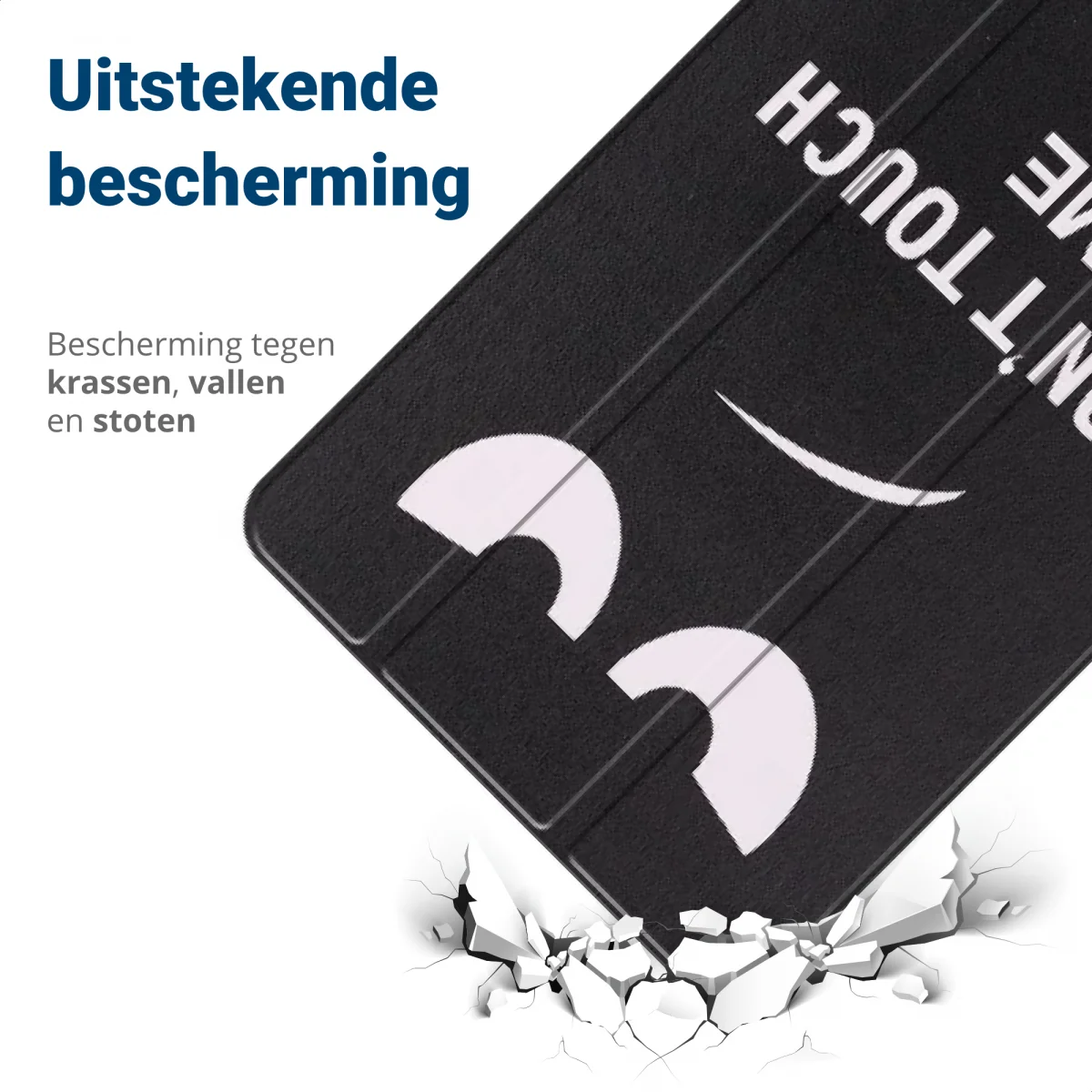 Samsung Galaxy Tab S9 Hoes Tri-Fold Book Case met Standaard Touch Print afbeelding 2