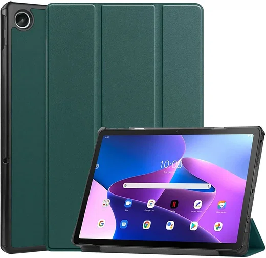 Lenovo Tab M10 Plus Gen 3 Hoes Tri-Fold Book Case Groen afbeelding 1