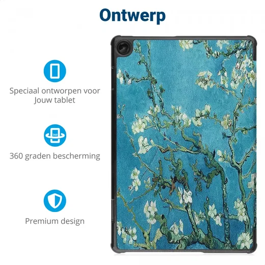 Lenovo Tab M10 Plus Gen 3 Hoes Tri-Fold Book Case Blossom afbeelding 3