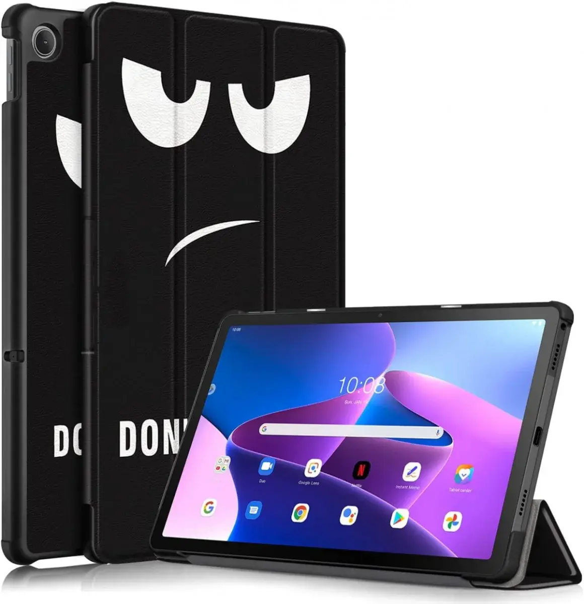 Lenovo Tab M10 Plus Gen 3 Hoes Tri-Fold Book Case Touch afbeelding 1