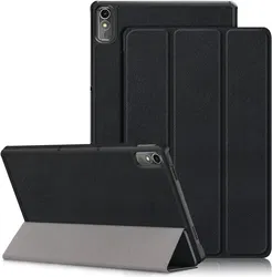 Lenovo Tab P11 Gen 2 Hoes Tri-Fold Book Case met Standaard Zwart afbeelding