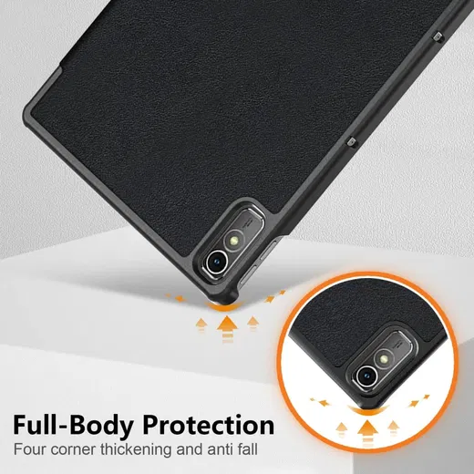 Lenovo Tab P11 Gen 2 Hoes Tri-Fold Book Case met Standaard Zwart afbeelding 5