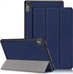 Lenovo Tab P11 Gen 2 Hoes Tri-Fold Book Case met Standaard Blauw afbeelding