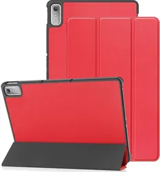 Lenovo Tab P11 Gen 2 Hoes Tri-Fold Book Case met Standaard Rood afbeelding