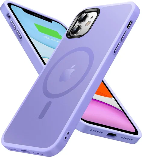 Apple iPhone 11 Hoesje met MagSafe Back Cover Matte Lila afbeelding 1
