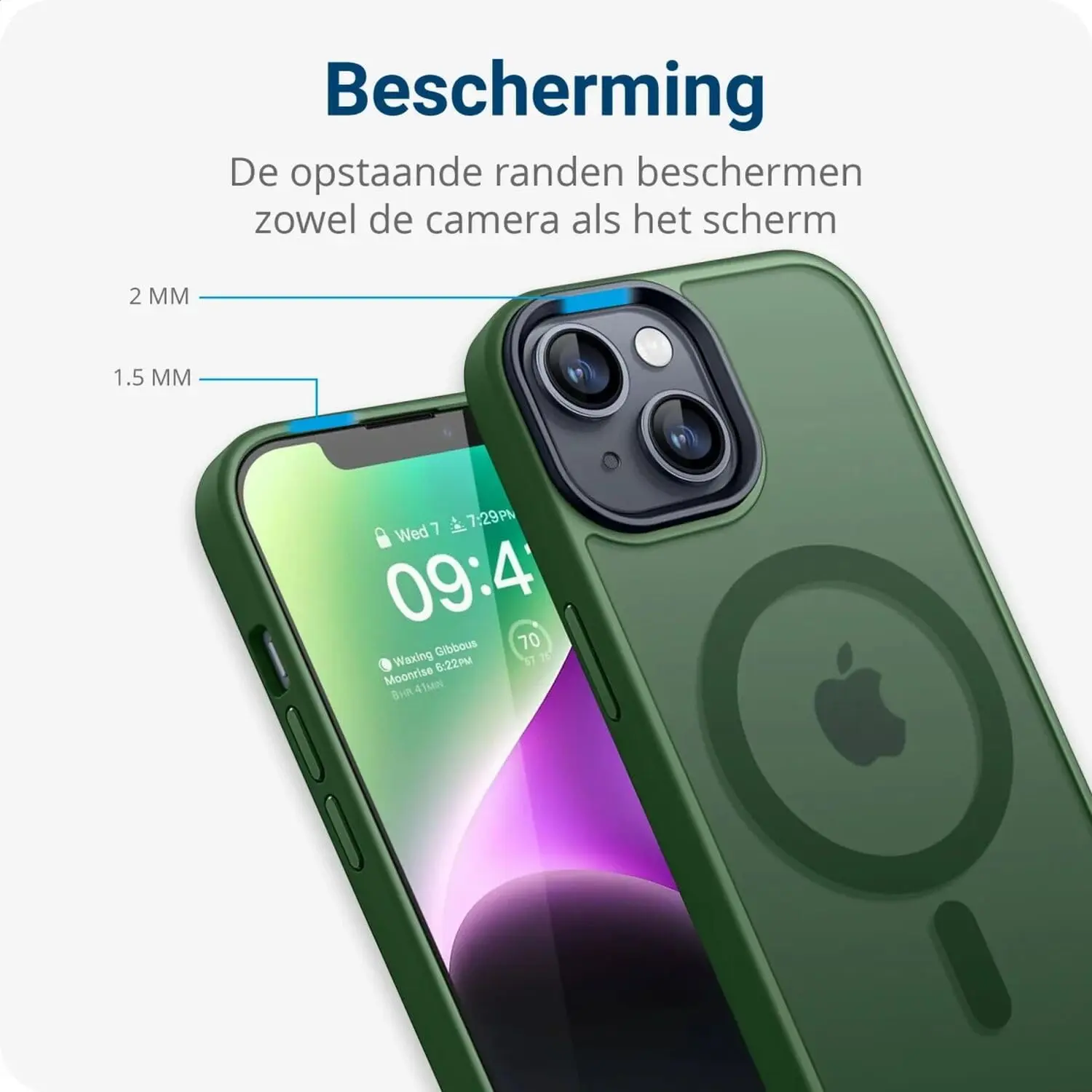 Apple iPhone 11 Hoesje met MagSafe Back Cover Matte Donkergroen afbeelding 5