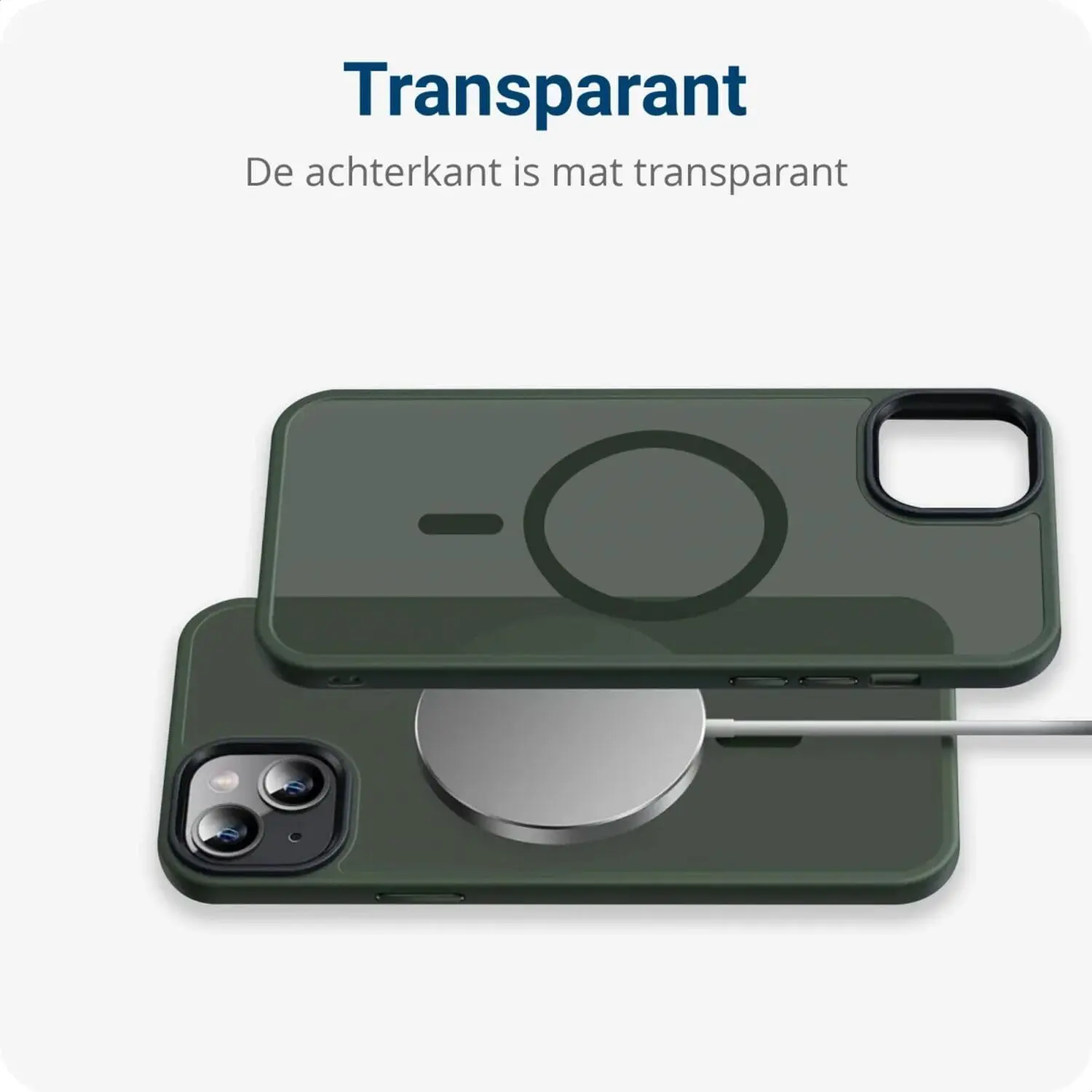 Apple iPhone 11 Hoesje met MagSafe Back Cover Matte Donkergroen afbeelding 11