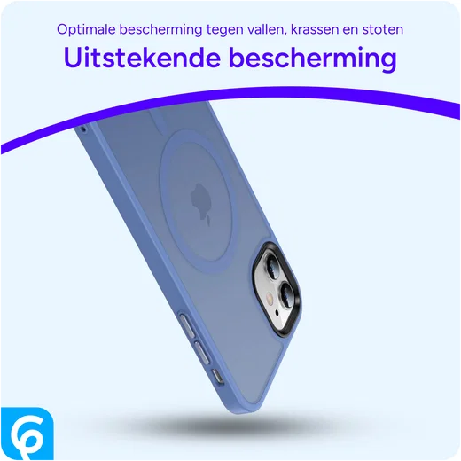 Apple iPhone 11 Hoesje met MagSafe Back Cover Matte Blue afbeelding 7