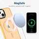 Apple iPhone 12 / 12 Pro Hoesje met MagSafe Matte Back Cover Oranje afbeelding 5