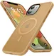 Apple iPhone 12 / 12 Pro Hoesje met MagSafe Matte Back Cover Oranje