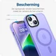 Apple iPhone 12 / 12 Pro Hoesje met MagSafe Matte Back Cover Lila afbeelding 9