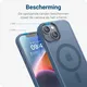 Apple iPhone 12 / 12 Pro Hoesje met MagSafe Matte Back Cover Blue afbeelding 6