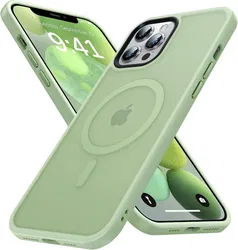 Apple iPhone 12 Pro Max Hoesje MagSafe Back Cover Matte Groen afbeelding