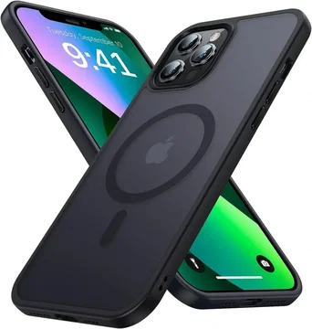 Apple iPhone 12 Pro Max Hoesje MagSafe Back Cover Matte Zwart