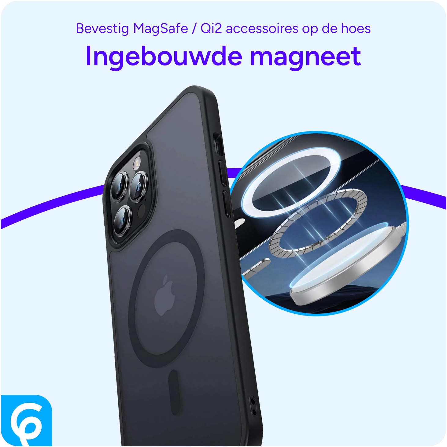 Apple iPhone 12 Pro Max Hoesje MagSafe Back Cover Matte Zwart afbeelding 7