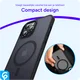 Apple iPhone 12 Pro Max Hoesje MagSafe Back Cover Matte Zwart afbeelding 8