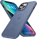 Apple iPhone 12 Pro Max Hoesje MagSafe Back Cover Matte Blauw afbeelding 1