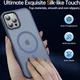 Apple iPhone 12 Pro Max Hoesje MagSafe Back Cover Matte Blauw afbeelding 4