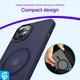 Apple iPhone 13 Hoesje met MagSafe Back Cover Matte Donkerblauw afbeelding 8