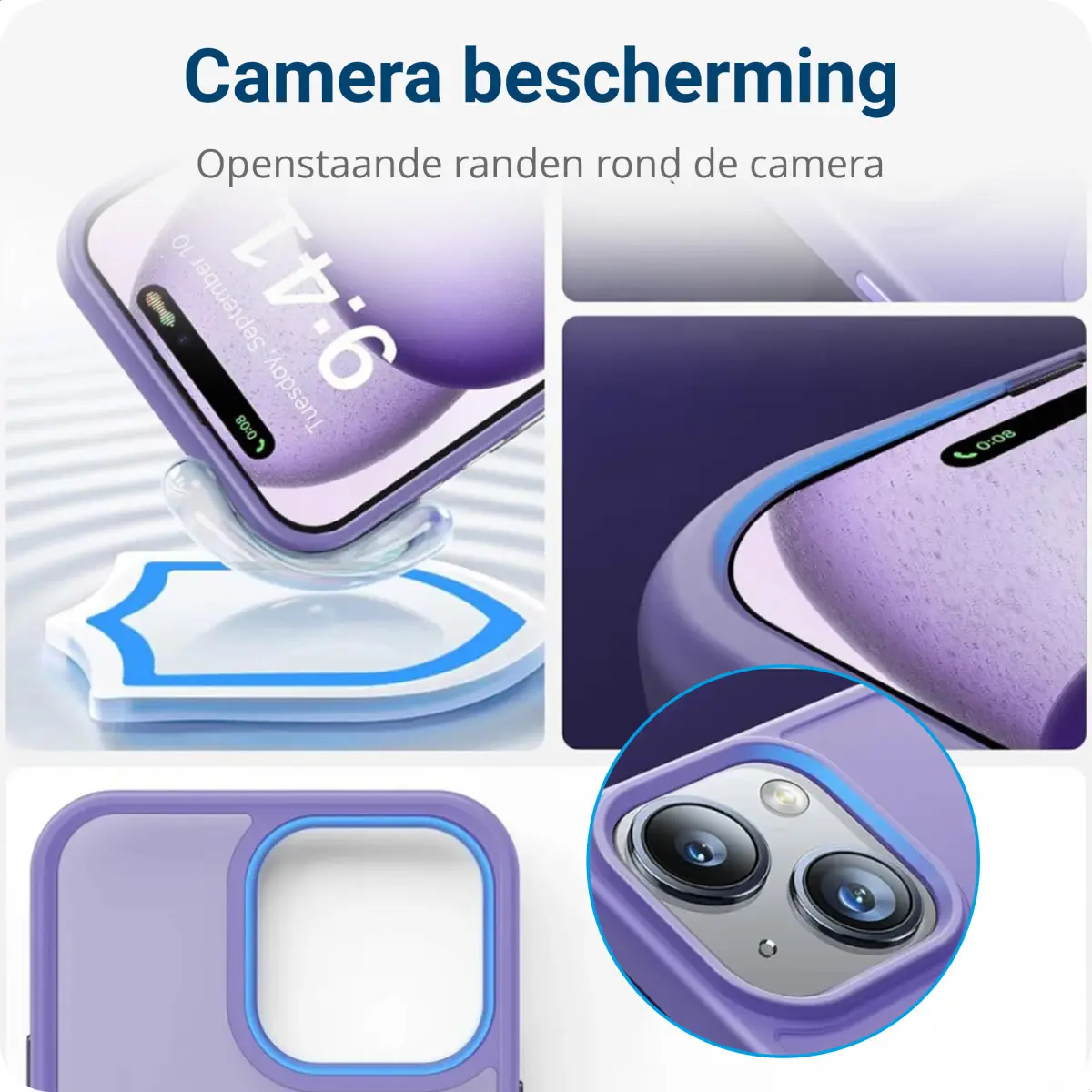 Apple iPhone 13 Hoesje met MagSafe Back Cover Matte Violet afbeelding 4