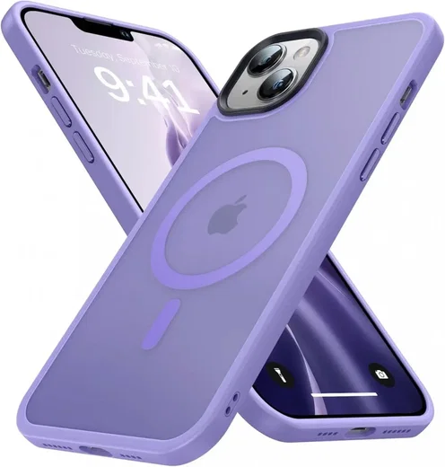 Apple iPhone 13 Hoesje met MagSafe Back Cover Matte Violet afbeelding 1