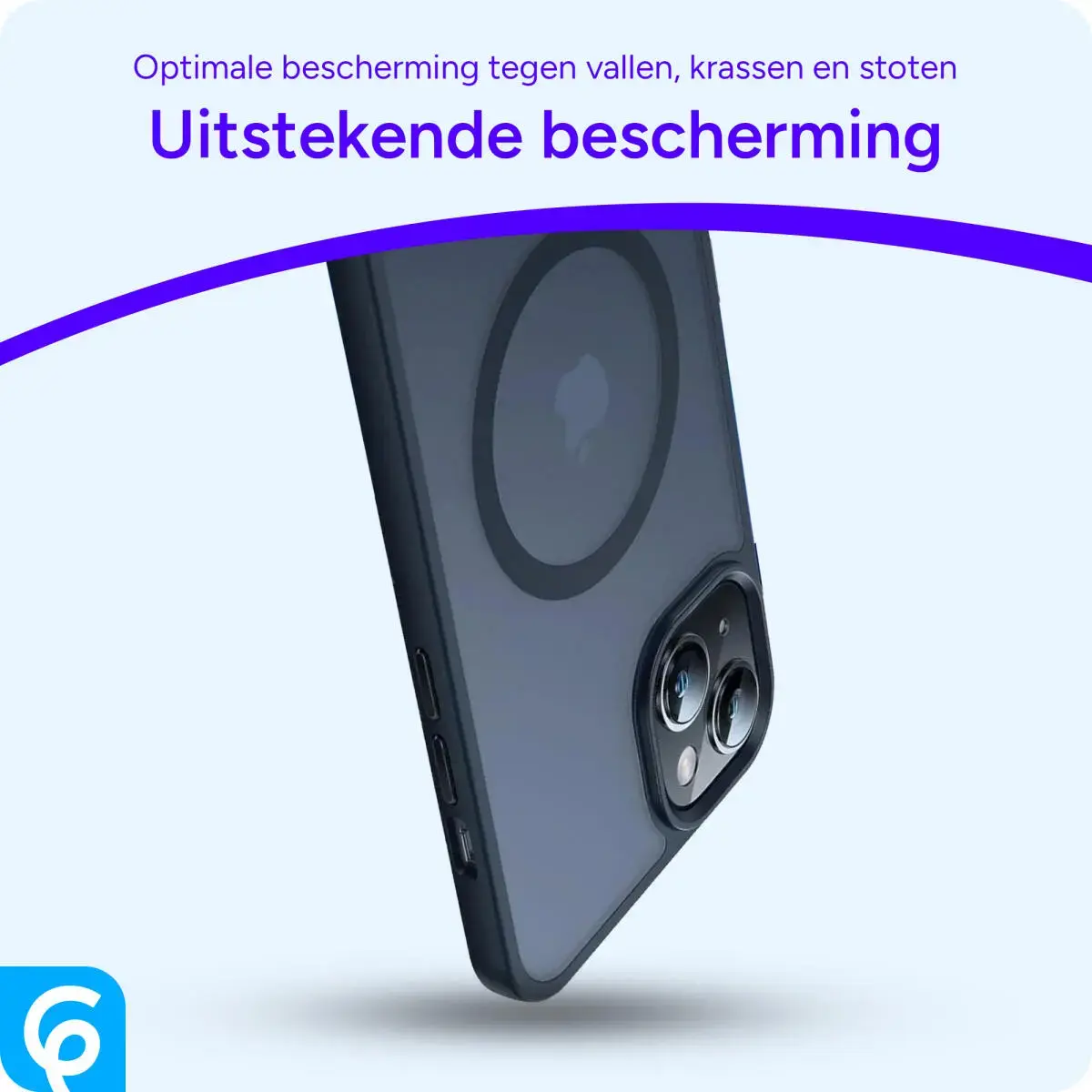 Apple iPhone 13 Hoesje met MagSafe Back Cover Matte Zwart afbeelding 2