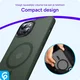 Apple iPhone Hoesje 13 met MagSafe Back Cover Matte Donkergroen afbeelding 4